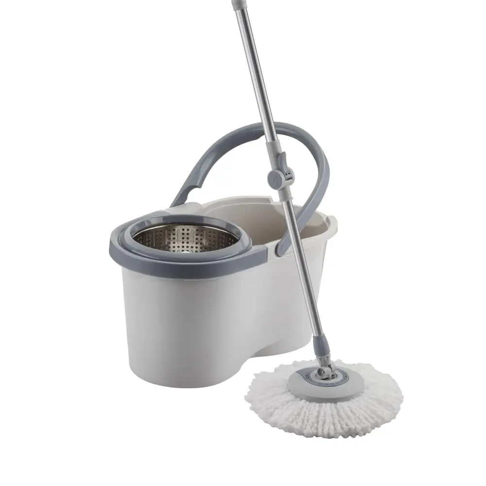MOP Giratório Inox Menalux com Refil Extra de Microfibra - 1