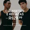 Camisetas e Regatas Hering por R$ 29 - 1