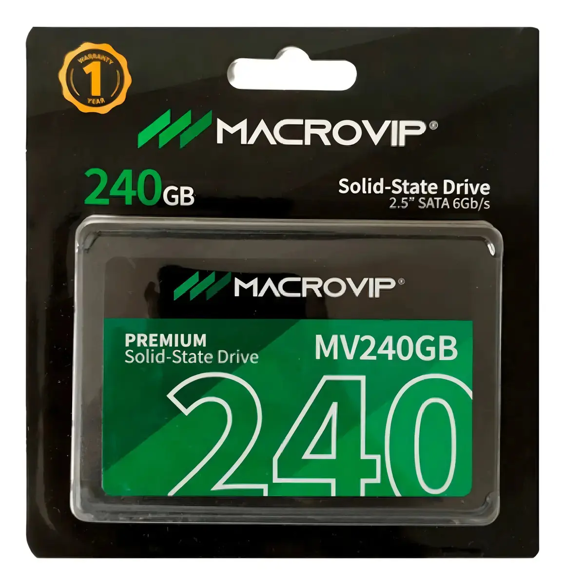 Disco Sólido Ssd Macrovip 240gb 2.5 Sata 3 450mb/s Mv240gb Cor Preto - 1