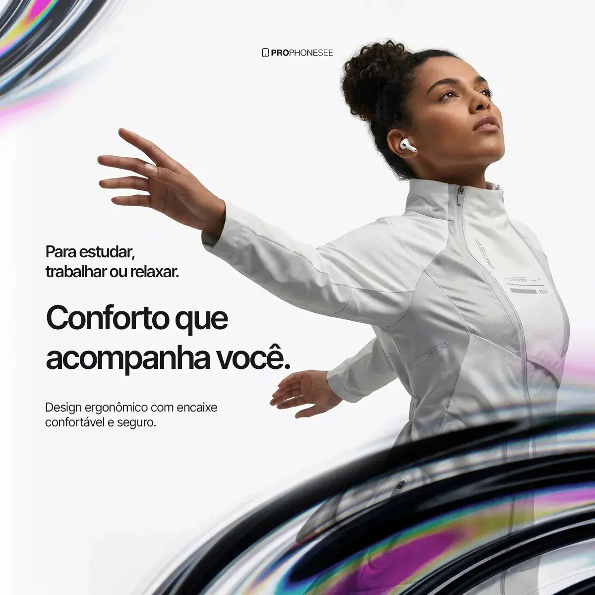 Fone Ouvido Bluetooth 5.4 Sem Fio Estojo De Carregamento Anti Ruido A Prova Dagua Compatível Com Ios Samsung Galaxy Android Tws Wireless Air Premium Microfone Touch Marca Pro Phone See thumbnail 3