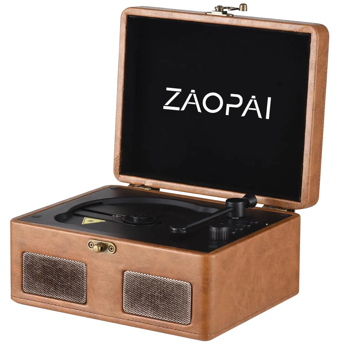 Tocador de CD Portátil com bluetooth e USB, 2200mAH Bateria de Grande Capacidade, CD Player para Reuniões de Família e Amigos (Marrom Retrô)