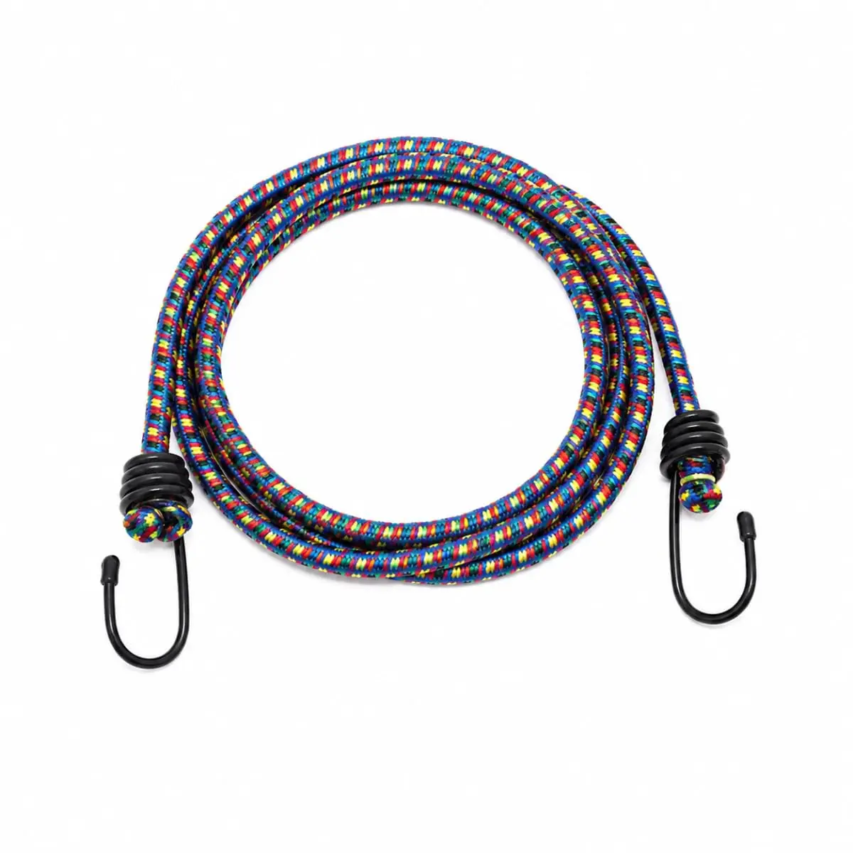Corda Elástica Premium 5mm X 2m Com Gancho, Resistente, Flexível E Multiuso, Ideal Para Fixação De Cargas Em Bagageiros, Bicicletas, Motos, Carros E Camping, Garantindo Praticidade E Segurança.