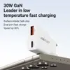 [R$7 Moedas/APP] Carregador Rápido 30W Acefast GaN com Duas Saídas - USB C e USB - 1