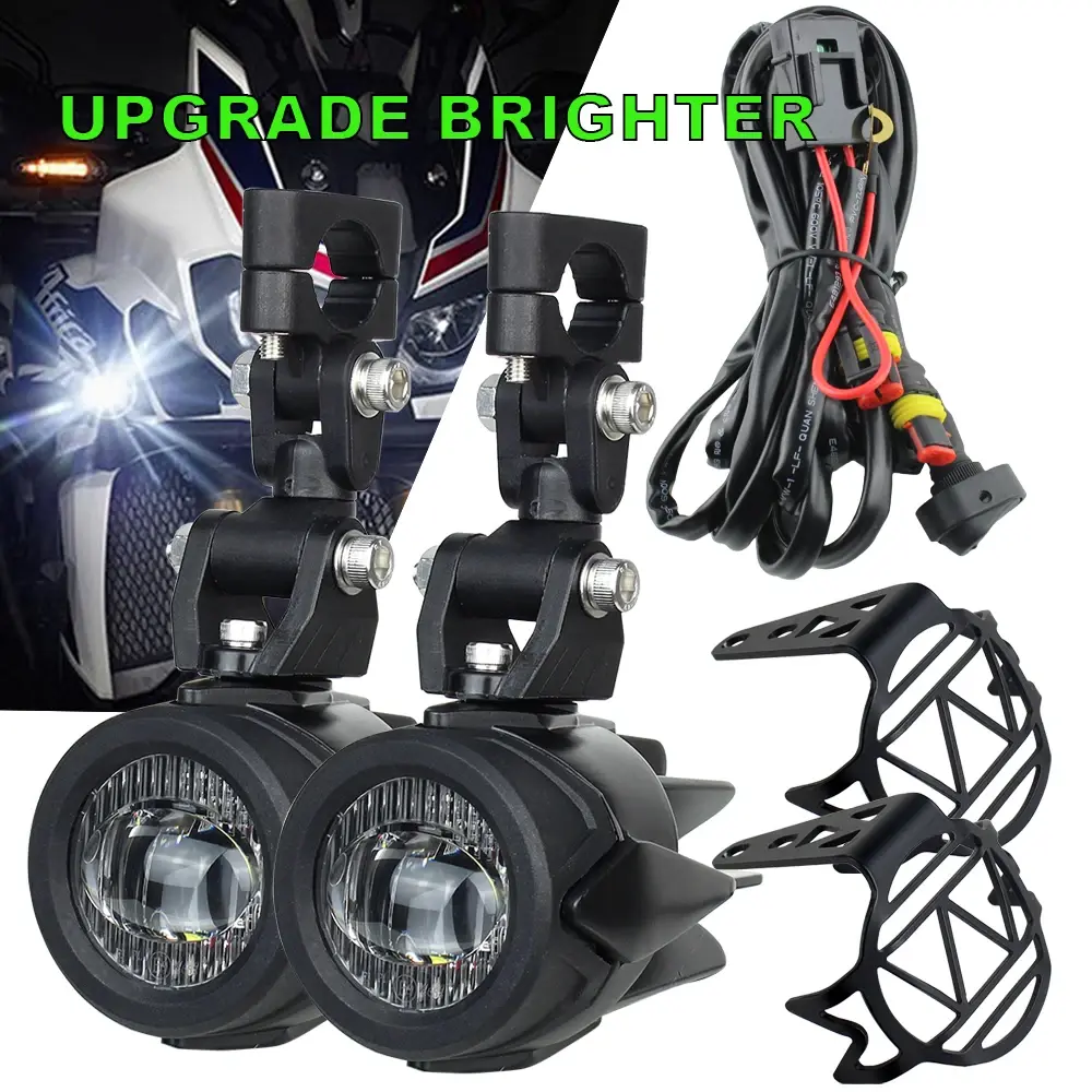Atualizar Motocicleta Nevoeiro Luz, Luzes auxiliares, Lâmpada mais brilhante, 40W, 6000K, BMW R1200GS, F800GS, F700GS, F650, K1600