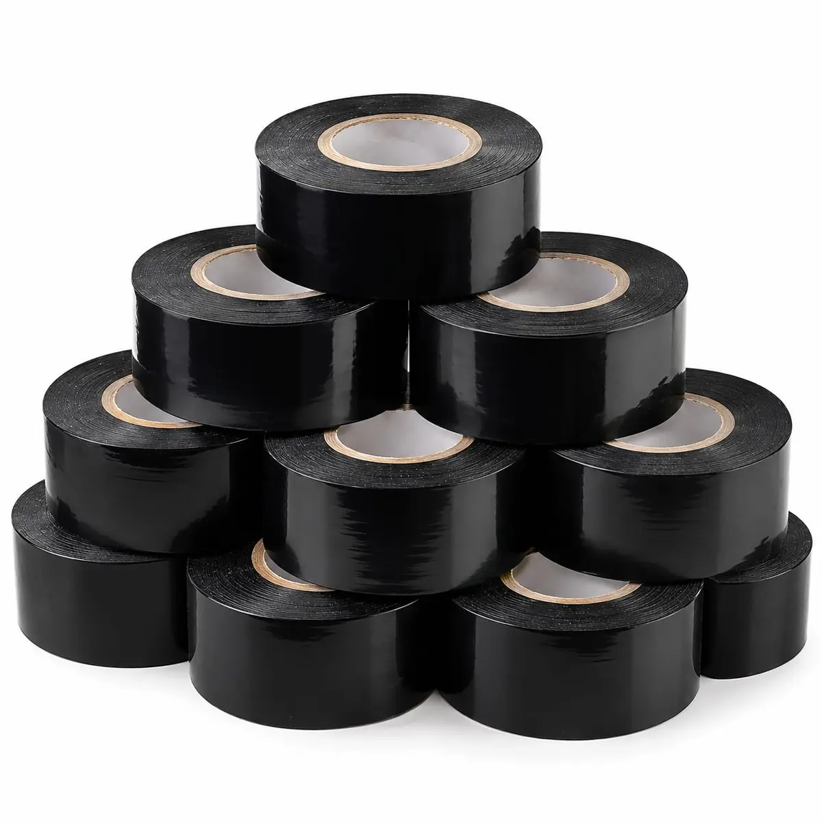 Fita Isolante Preta 10m Kit 10 Rolos 100m para Fios e Cabos Elétricos Geral | 10 rolos com 10 metros cada, total de 100 metros de fita isolante preta para reparos, instalações e organização de fios