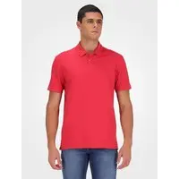 Polo Masculina Básica Sem Friso Calvin Klein - Vermelho Polo Masculina Básica Sem Friso Calvin Klein Vermelho m