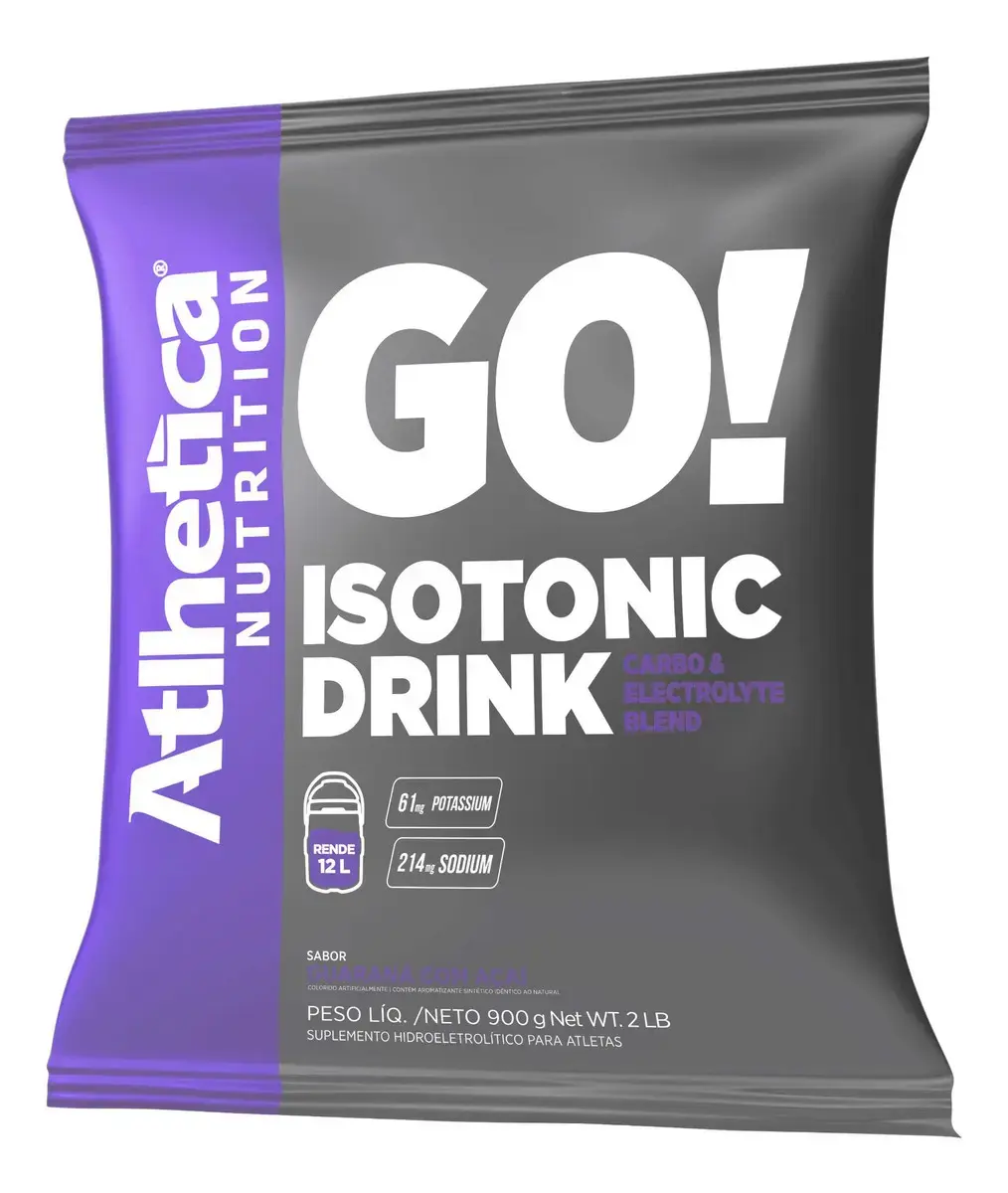 Go! Isotonic Drink 900g Atlhetica Nutrition Para Corrida Ciclismo Natação