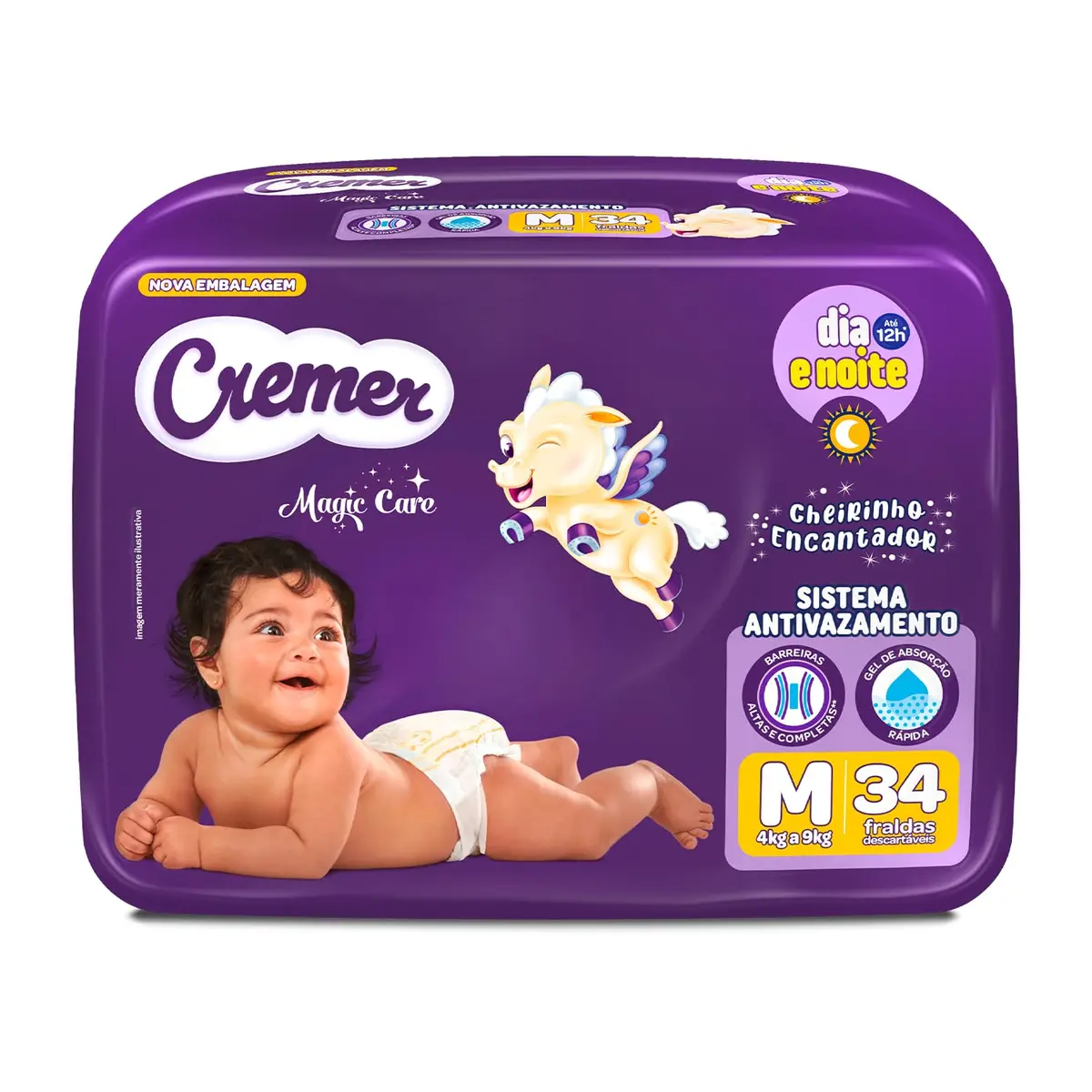 Fralda Cremer Econômica M 34 Unidades