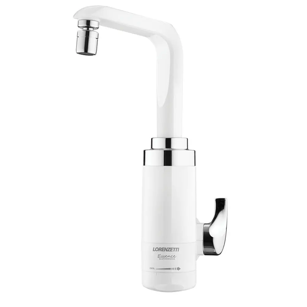 Torneira Elétrica Essence Parede Eletrônica Branco/Cromado 4600W 127V~ Lorenzetti