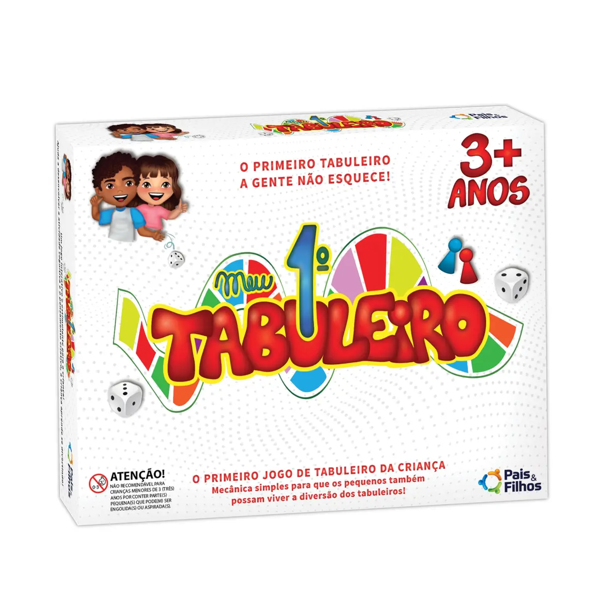 Pais & Filhos | Meu Primeiro Tabuleiro | Jogo Educativo Infantil 4 em 1 | Desenvolve Cognição, Percepção e Habilidades Sociais - 1