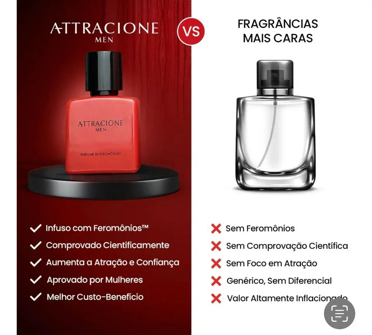 Attracione Men perfume Masculino Com Feromônios Ativados 25 mL thumbnail 4