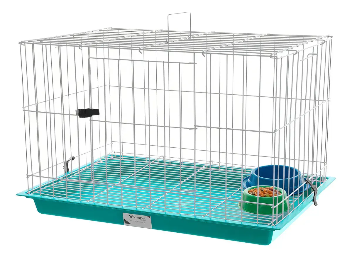 Gaiola Vivopet Coelho Individual 53x35x35 Cm Cor Ciano