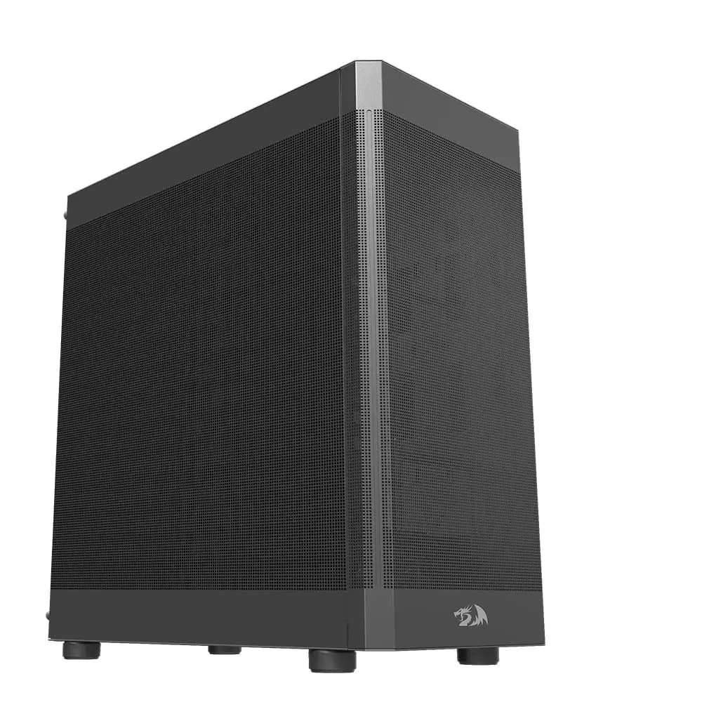 Redragon Gabinete Gamer Aeroflow Mid Tower ATX Preto Aço SGCC Mesh USB 3.0 Sem Fans Suporte GPU 370mm - CA-603B