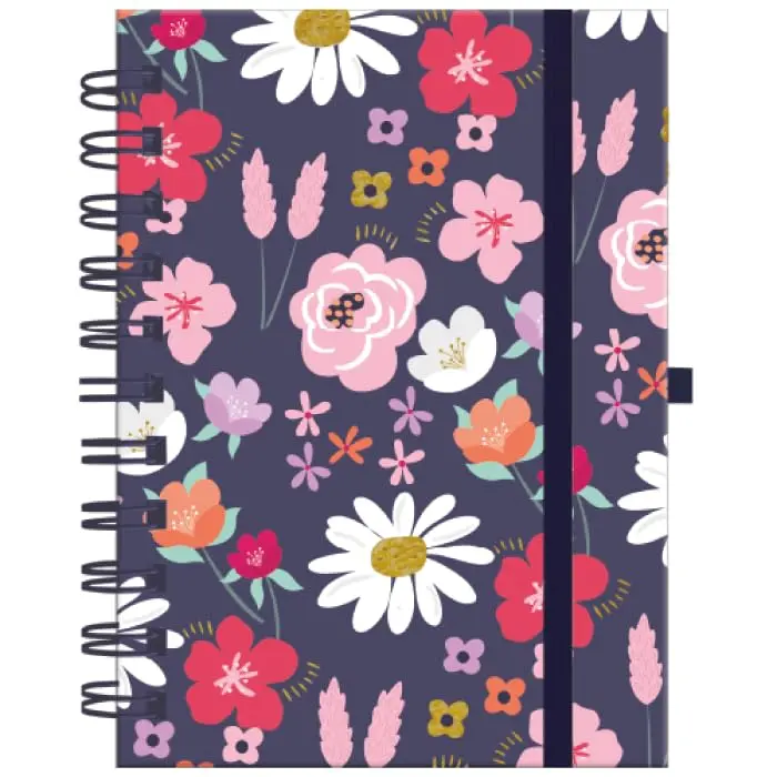Molin Caderno A6 Argolado Flowers - 170x235mm - 1 Unidade