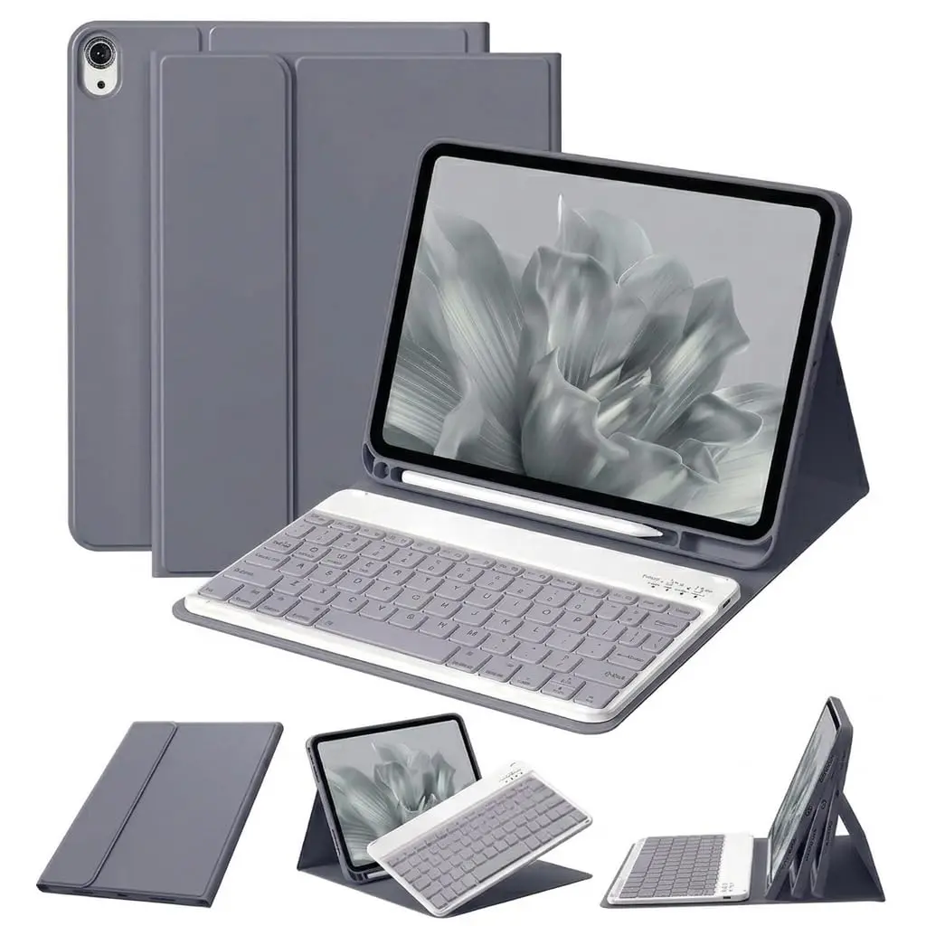 Capa Para Tablet Com Teclado Bluetooth Para iPad 7ª, 8ª e 9ª Gerações