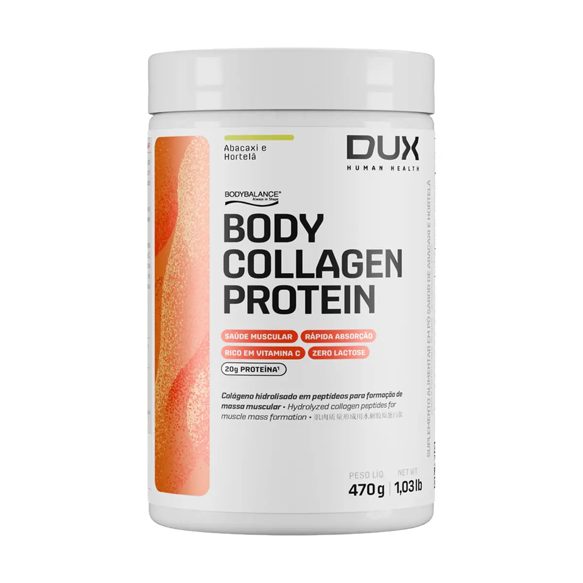 Body Collagen Protein Abacaxi com Hortelã 470g - Dux Human Health