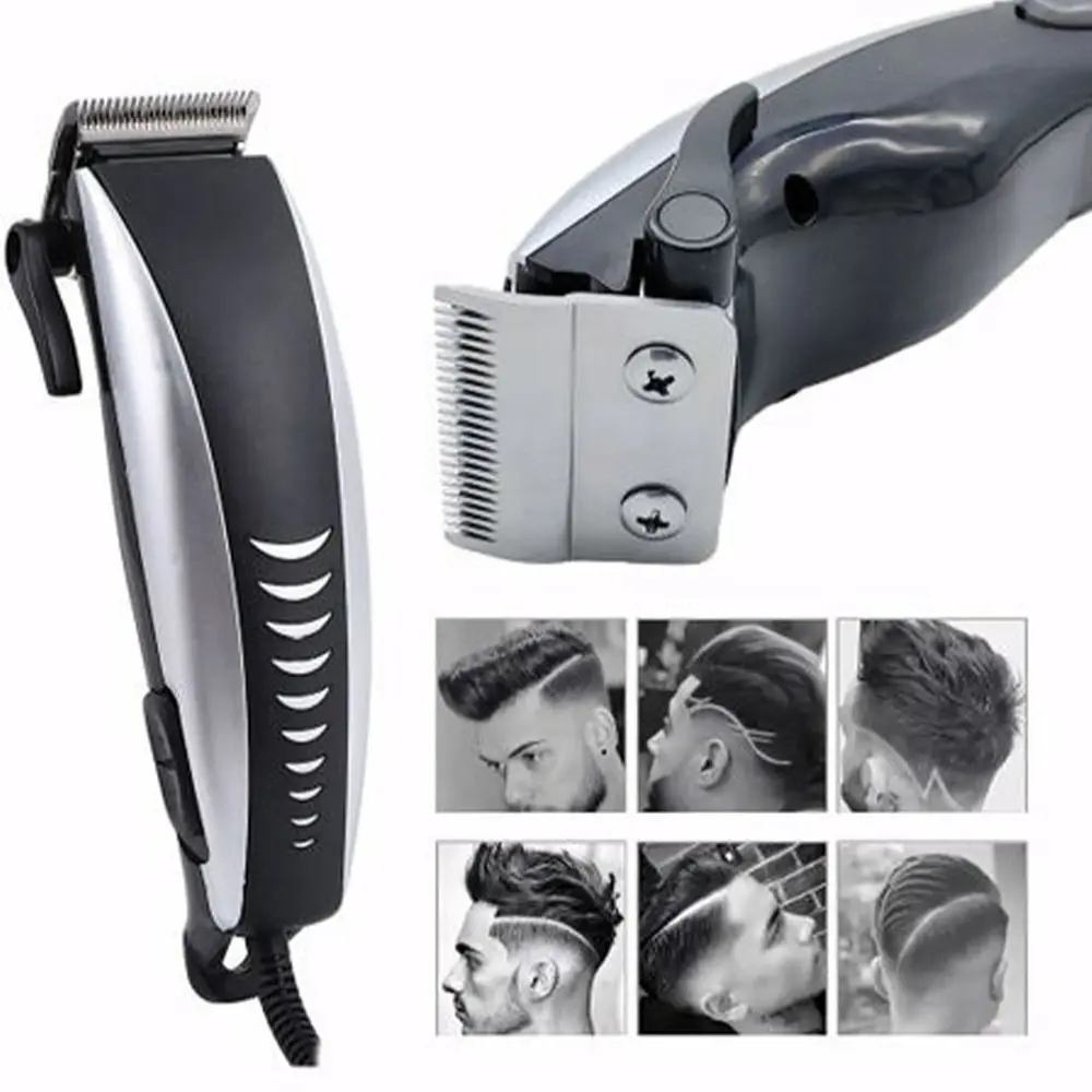 Máquina de Cortar Cabelo e Aparador de Barba Profissional Conjunto de 9 Peças Elétrico 110V/220V