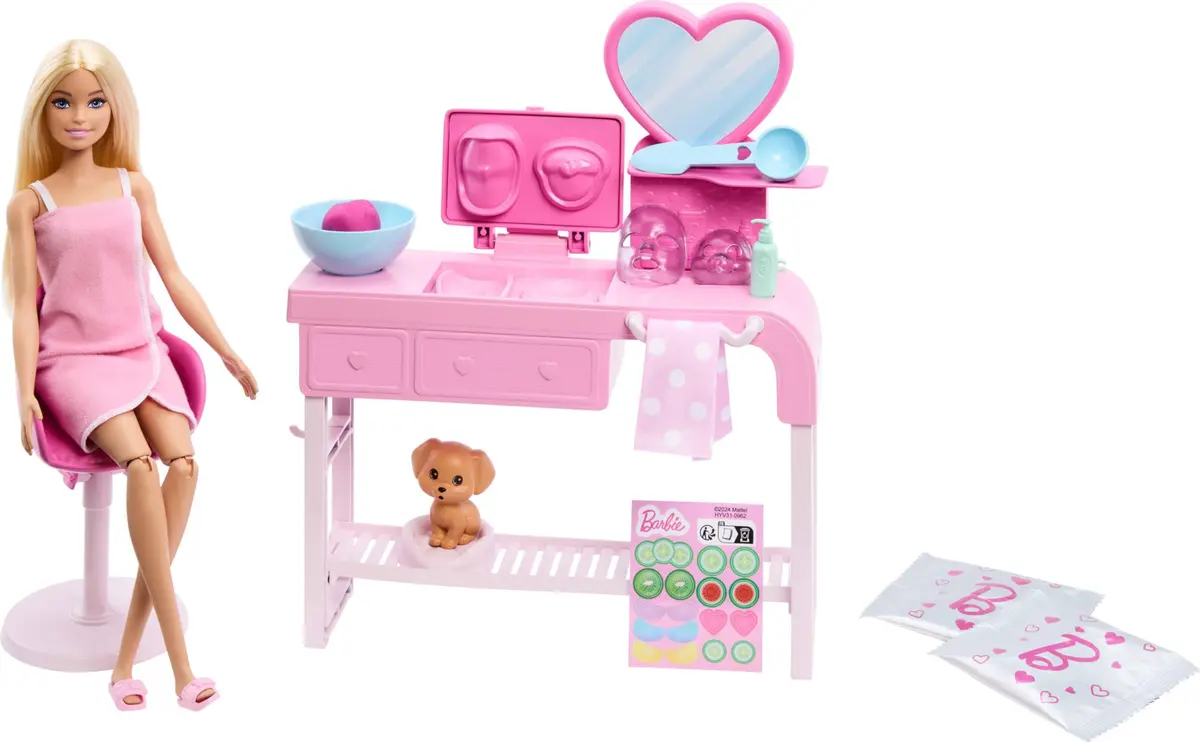 Barbie Fashion & Beauty Conjunto de Brinquedo Dia de Spa para crianças a partir de 4 anos - 1