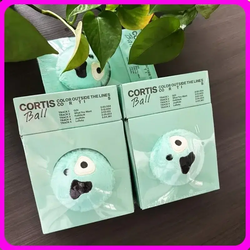 Em Estoque: Boneco de Pelúcia Cortis Ball Kpop - Edição Color Outside The Lines Verde Menta - Colecionável Fofo para Fãs de Kpop