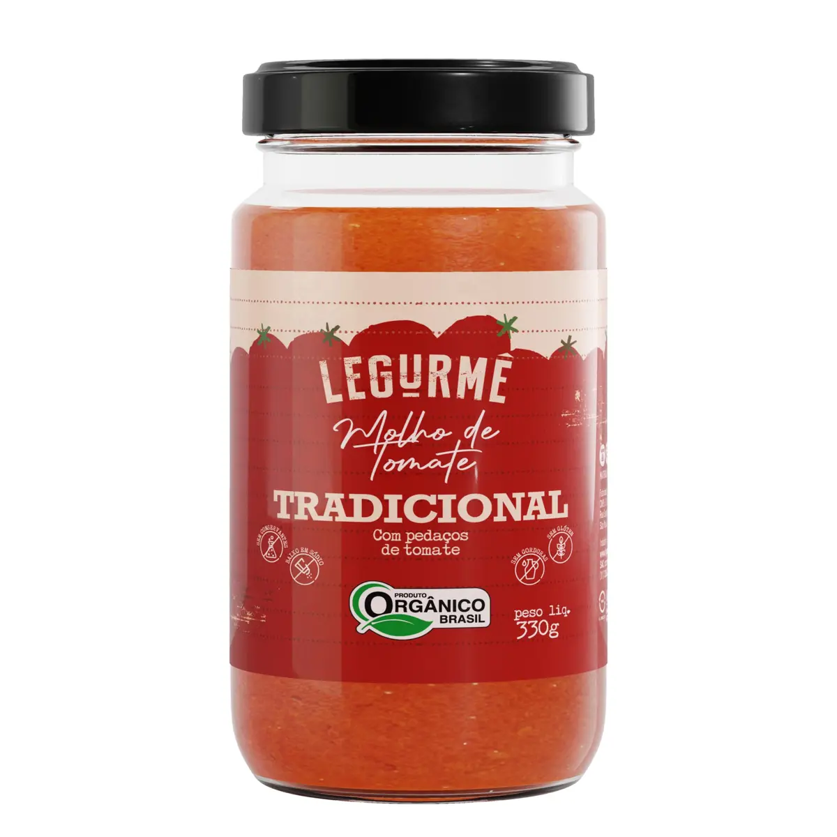 Legurmê Molho de Tomate Orgânico Tradicional 330g