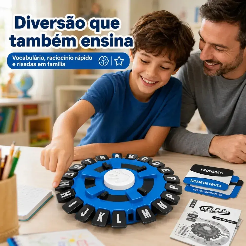 Jogo Tapple Português Relé Letras Brinquedo Educativo Pedagógico Familiar thumbnail 8