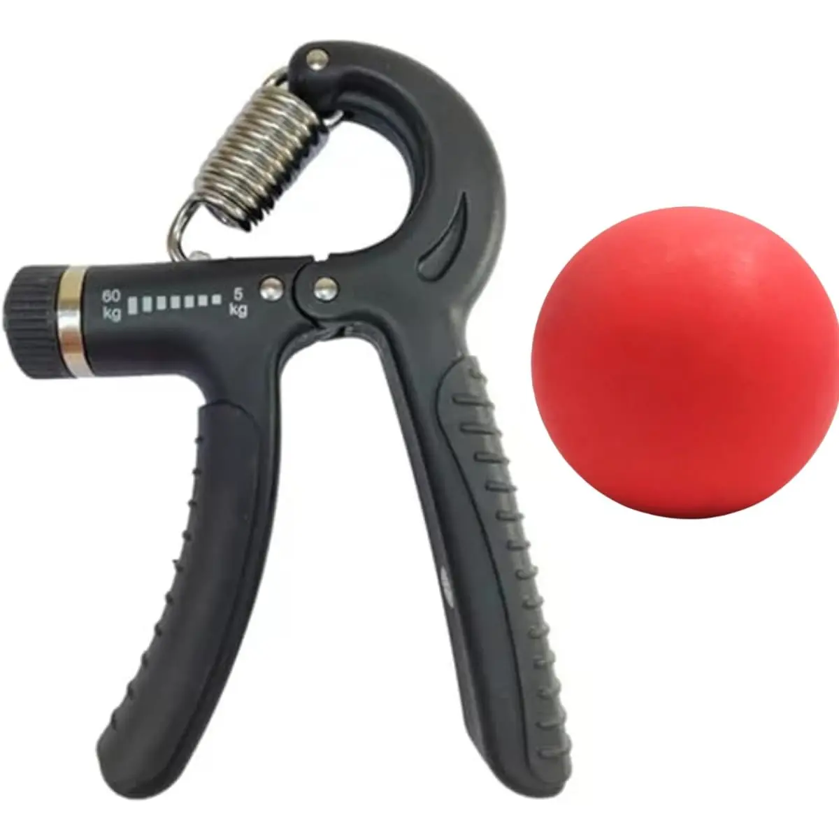kit Hand Grip Com Ajuste 5kg A 60kg Fisioterapia Fitness fortalecimento das mãos trata tendinite, lesões, e Bolinha Anti Stress -TYDA