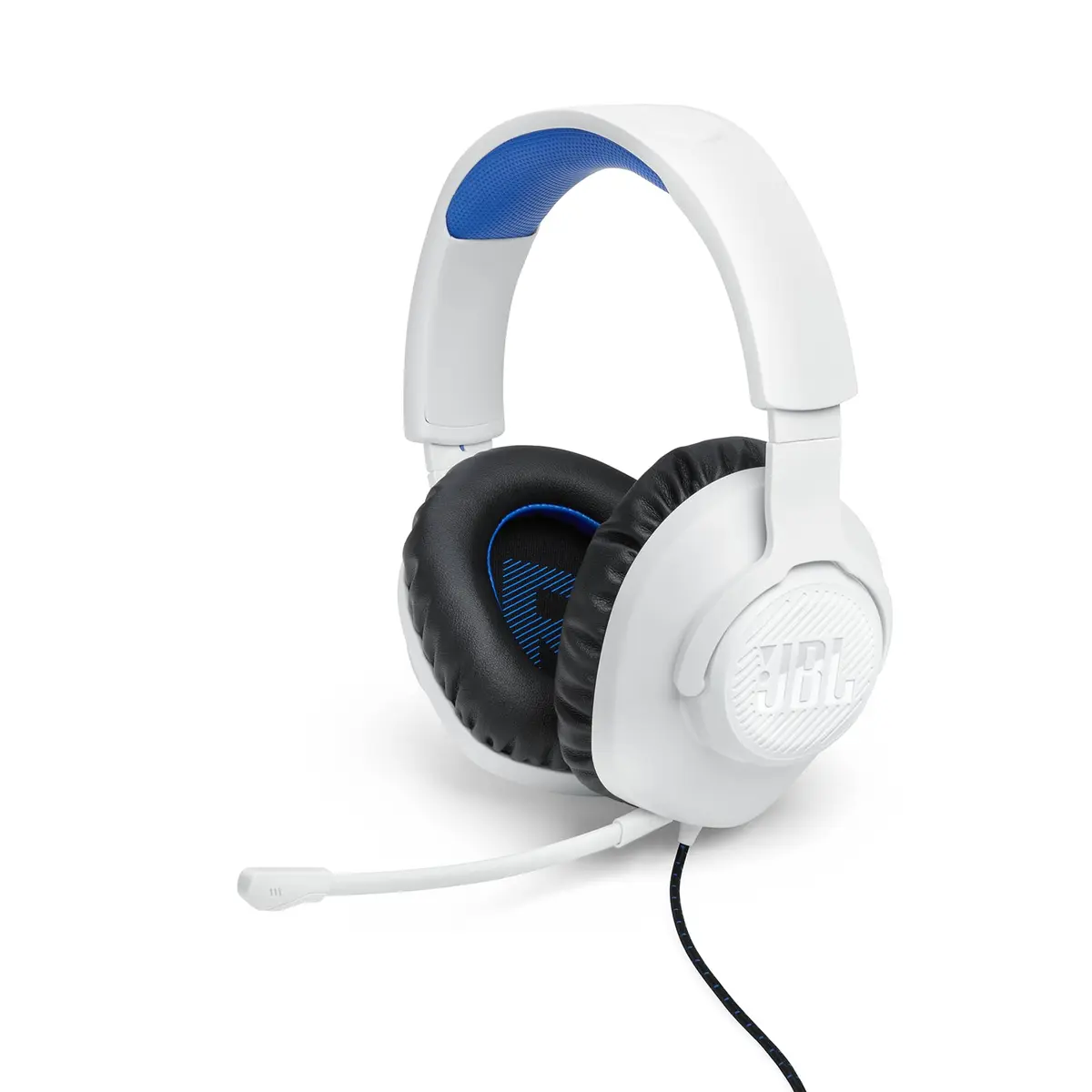 JBL, Fone de Ouvido Com Fio, JBL, QuantumSOUND 100P, Headset Gamer, Over Ear, Microfone Removível - Branco