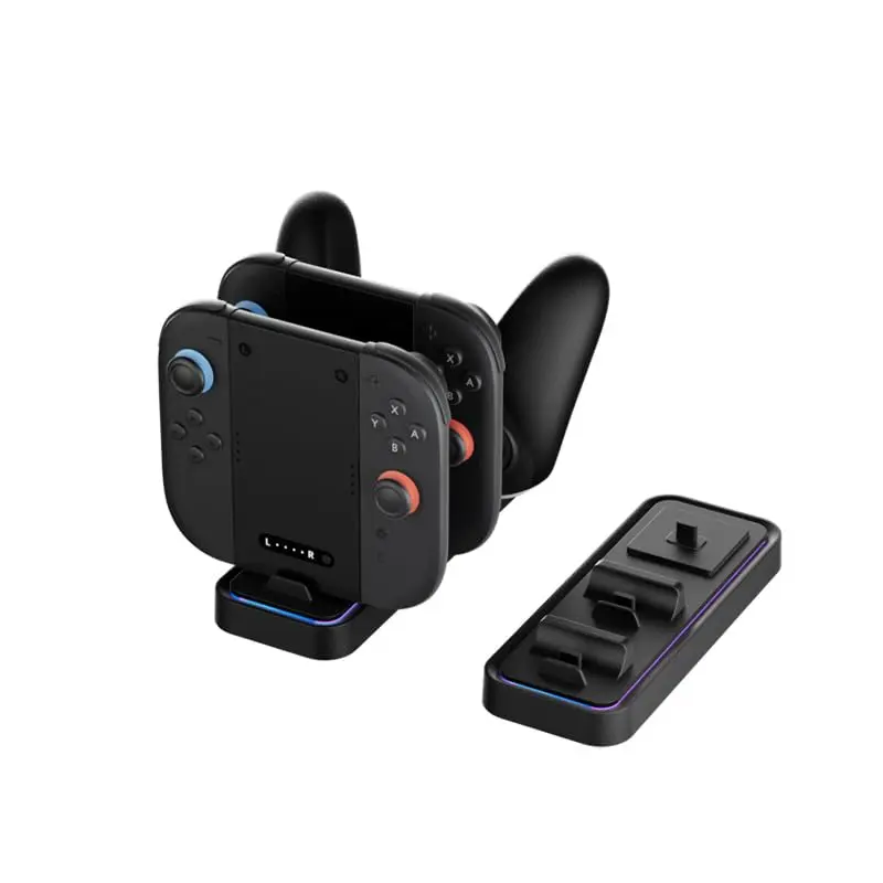 Suporte de Carregamento para Nintendo Switch OLED/Switch 2 Controle Joycon | para Nintendo Switch OLED/ Switch 2, Carrega 4 JoyCons + 1 Pro Controller