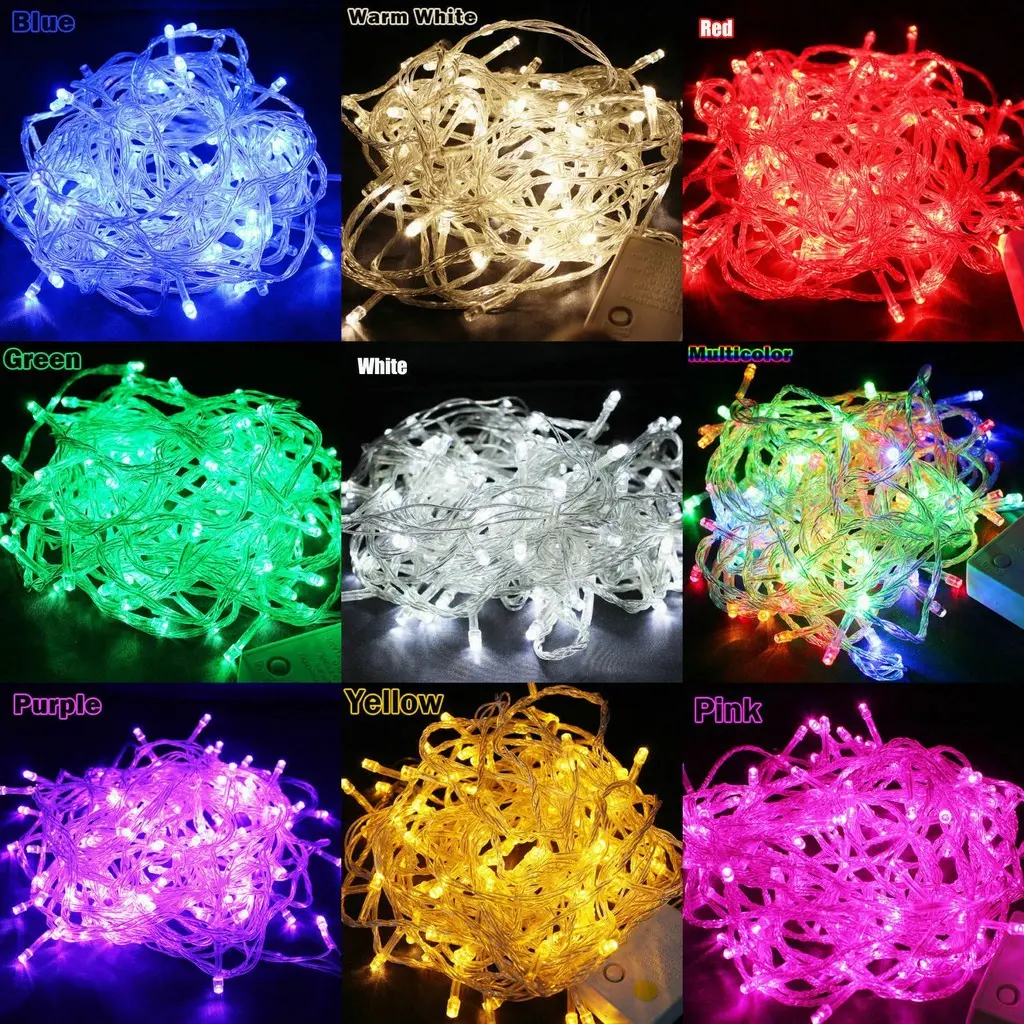 Pisca Pisca Natal Cordão 100 Leds 10m 8 Funções Varias Cores 110v / 220v ANJIN