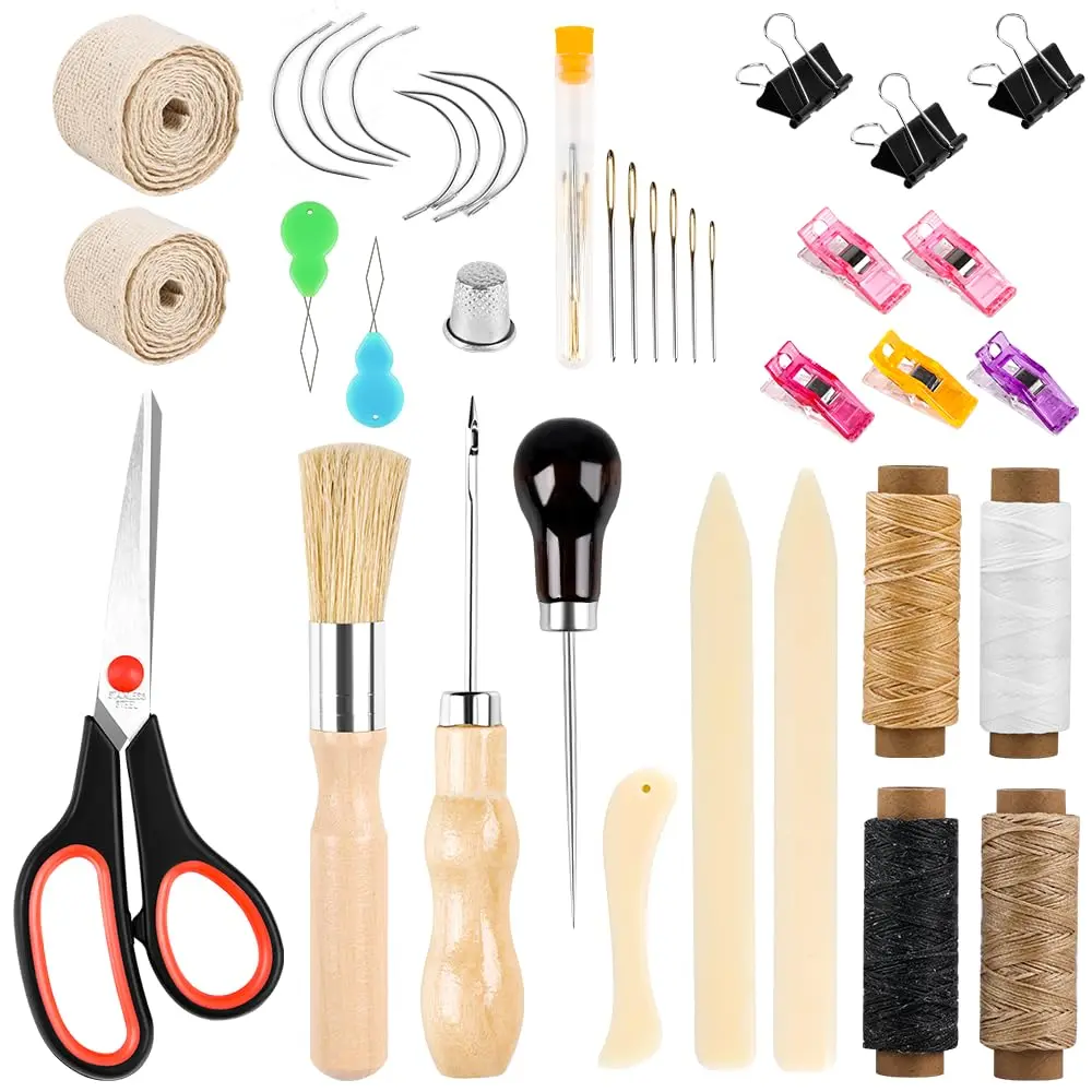 34 Kits de Encadernação de Livros, Conjunto Ferramentas para Encadernação, Kit de Fabricação de Livros, Conjunto de Ferramentas de Encadernação de Livros, Ferramentas de Encadernação Manuais
