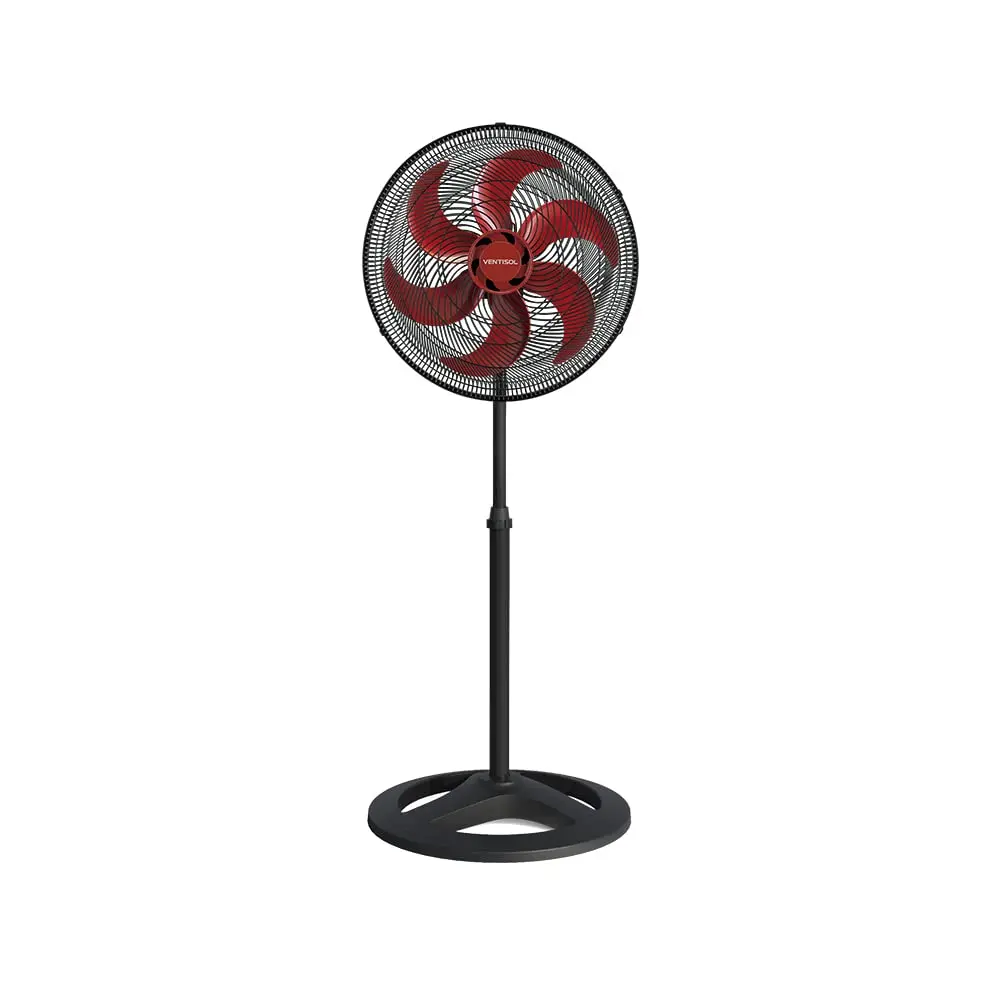 Ventisol Ventilador de Coluna Oscilante, Turbo 6 Pás Premium, Vermelho, 50cm, 127V
