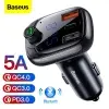 [Com Taxa] Transmissor FM Bluetooth com Carregador Rápido 36W Baseus - 1