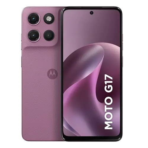 Smartphone Motorola Moto G17 4G - 128GB 4GB RAM + 8GB RAM Boost camera 50MP Sony Lytia 600, tela FHD+ 60hz, bateria 5200 mAh - Rosa thumbnail 2