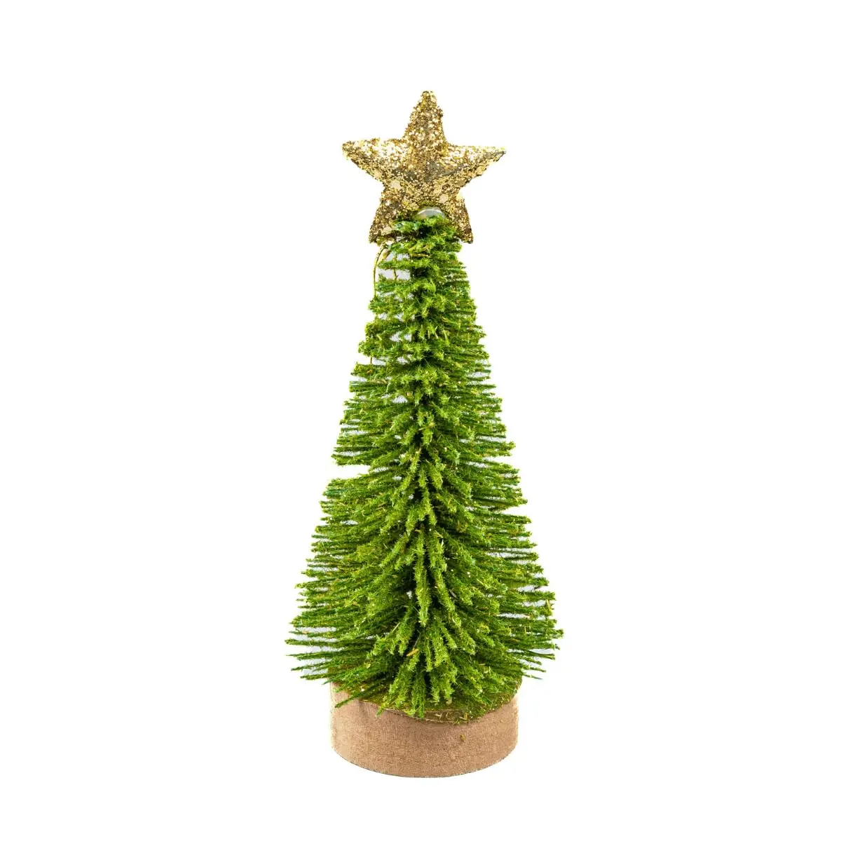 Tuut Mini Árvore Decorativa Estrela Dourada 18cm Verde – Pequena e Elegante