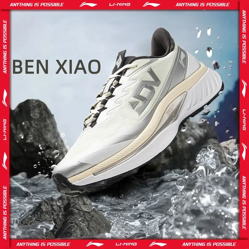 Tênis de Corrida Masculino Li-Ning BEN XIAO com Tecnologia LN DWR, Impermeável, Respirável, Suporte Estável, Tênis Esportivo de Montanha LiNing ARNV015