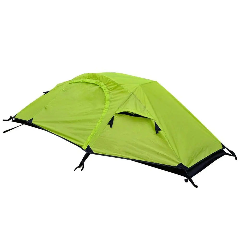 NAUTIKA, Barraca de camping individual Modelo WIndy com capacidade para 1 pessoa. Coluna d’água de 2.500mm. Modelo Bivaque de Fácil Montagem Super Leve. Verde Neon e Preto