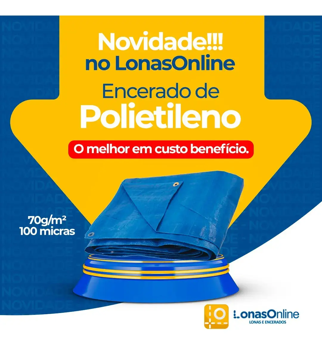 Lona Plástica Polietileno 3x2m Azul Impermeável Lonas Online com UV thumbnail 4
