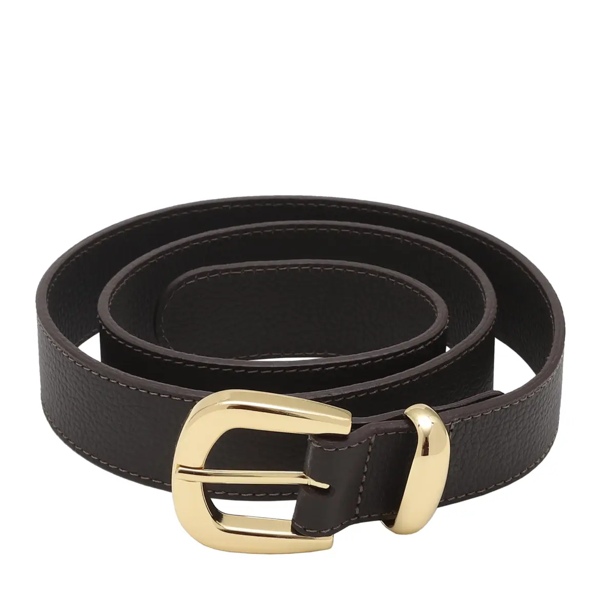 Cinto Feminino de Couro Bovino Legítimo c/Fivela Arredondada Mariart - 30 mm