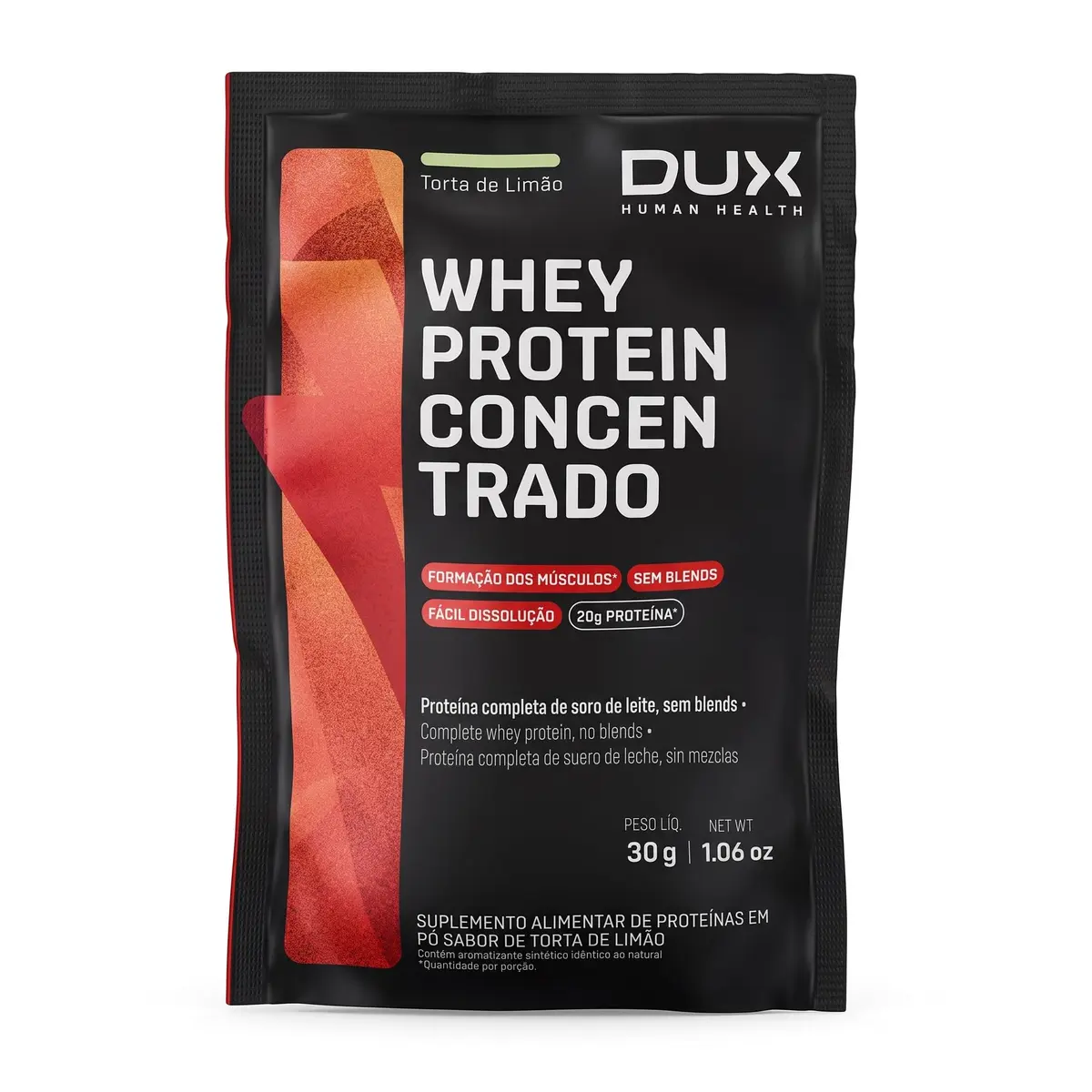 Dux - Whey Protein Concentrado - Sachê - Torta De Limão - 1