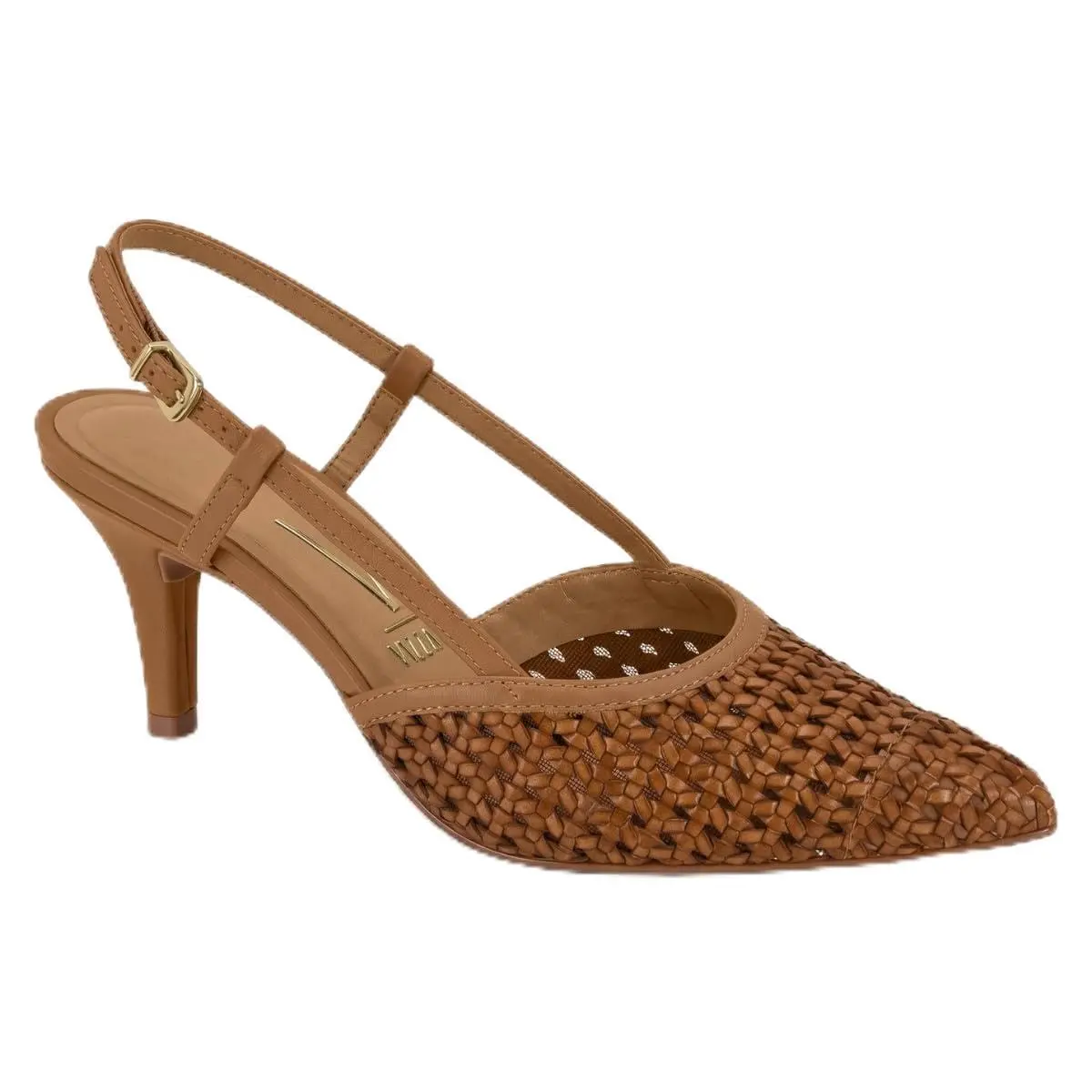 Vizzano Scarpin Slingback Tela Doha Tramado | Tela Tramada, Slingback, Scarpin