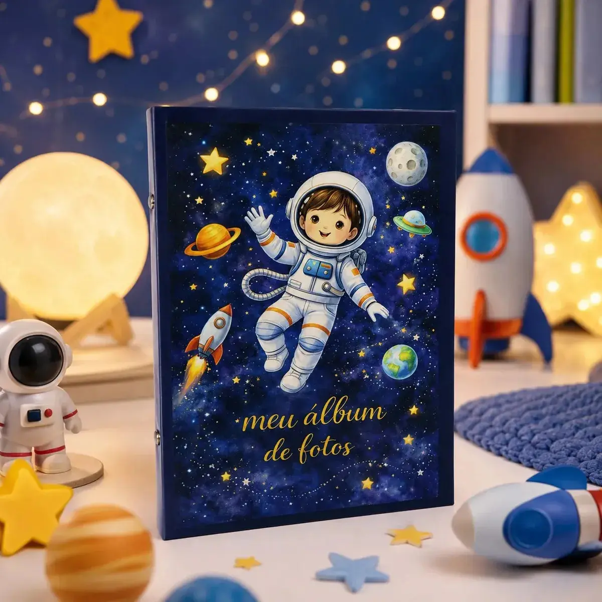 Álbum 15x21/100 Fotos,modelos Infantil Lindos Pra Suas Fotos Astronauta Infantil