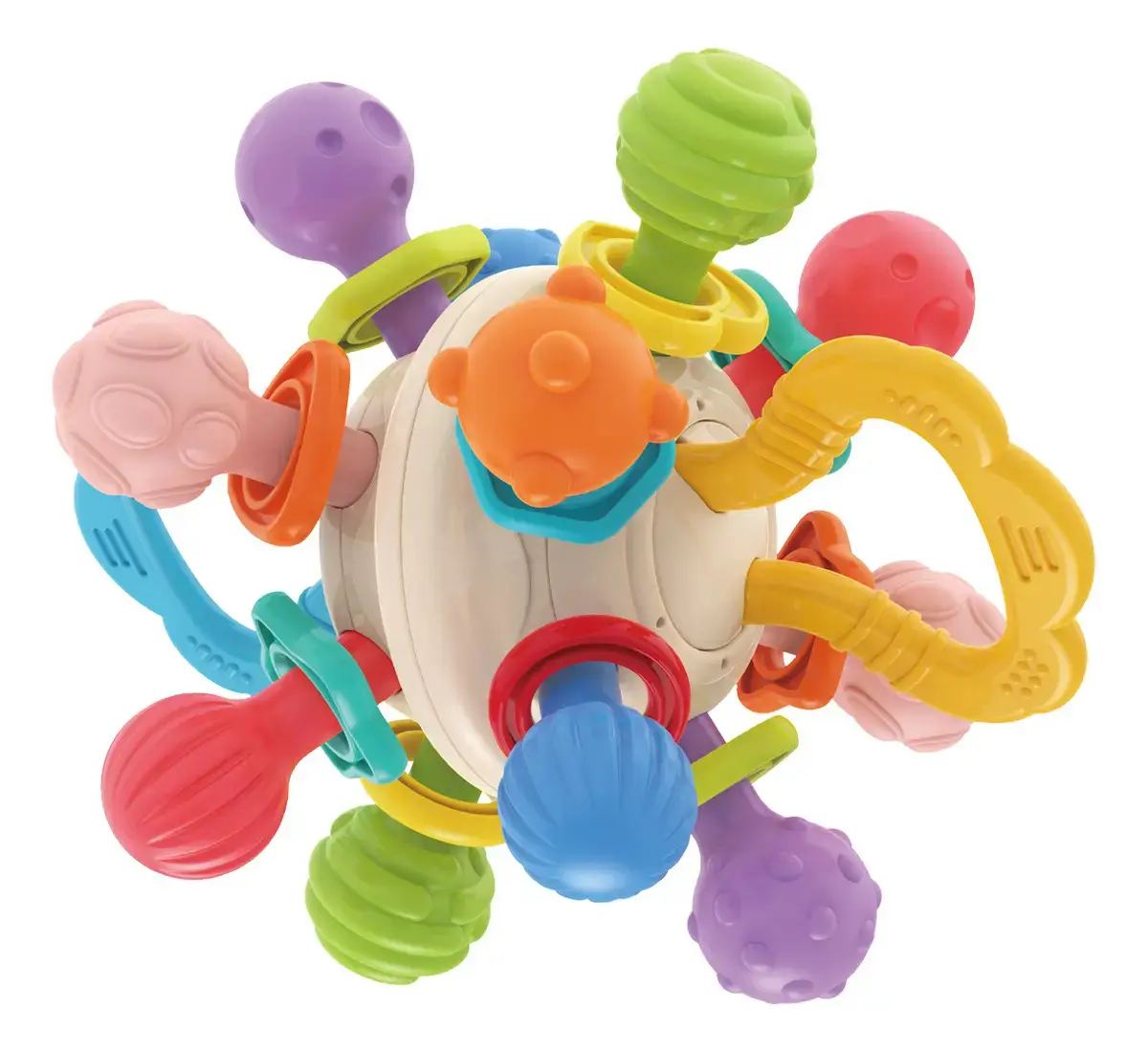 Mordedor Chocalho Bebê Bola Sensorial Massageador Maxi Baby
