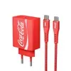 Carregador Coca-Cola USB-C para USB-C PD 20W + cabo certificado 1m - 1