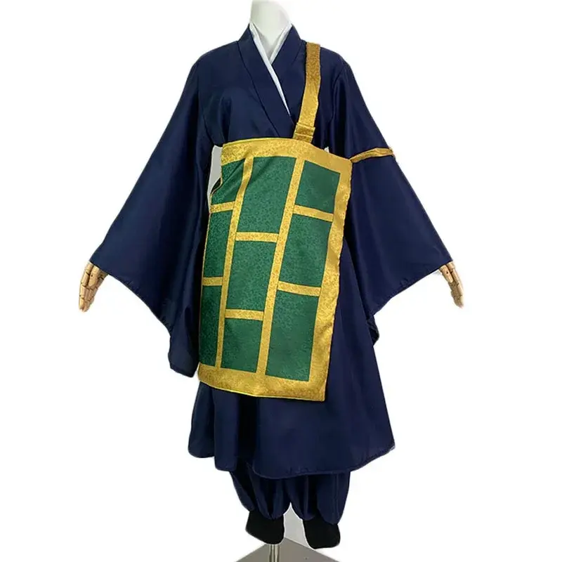 Fantasia de Cosplay Geto Suguru, Kimono Preto e Azul, Uniforme Escolar, Roupa de Anime, Fantasias de Halloween para Mulheres e Homens