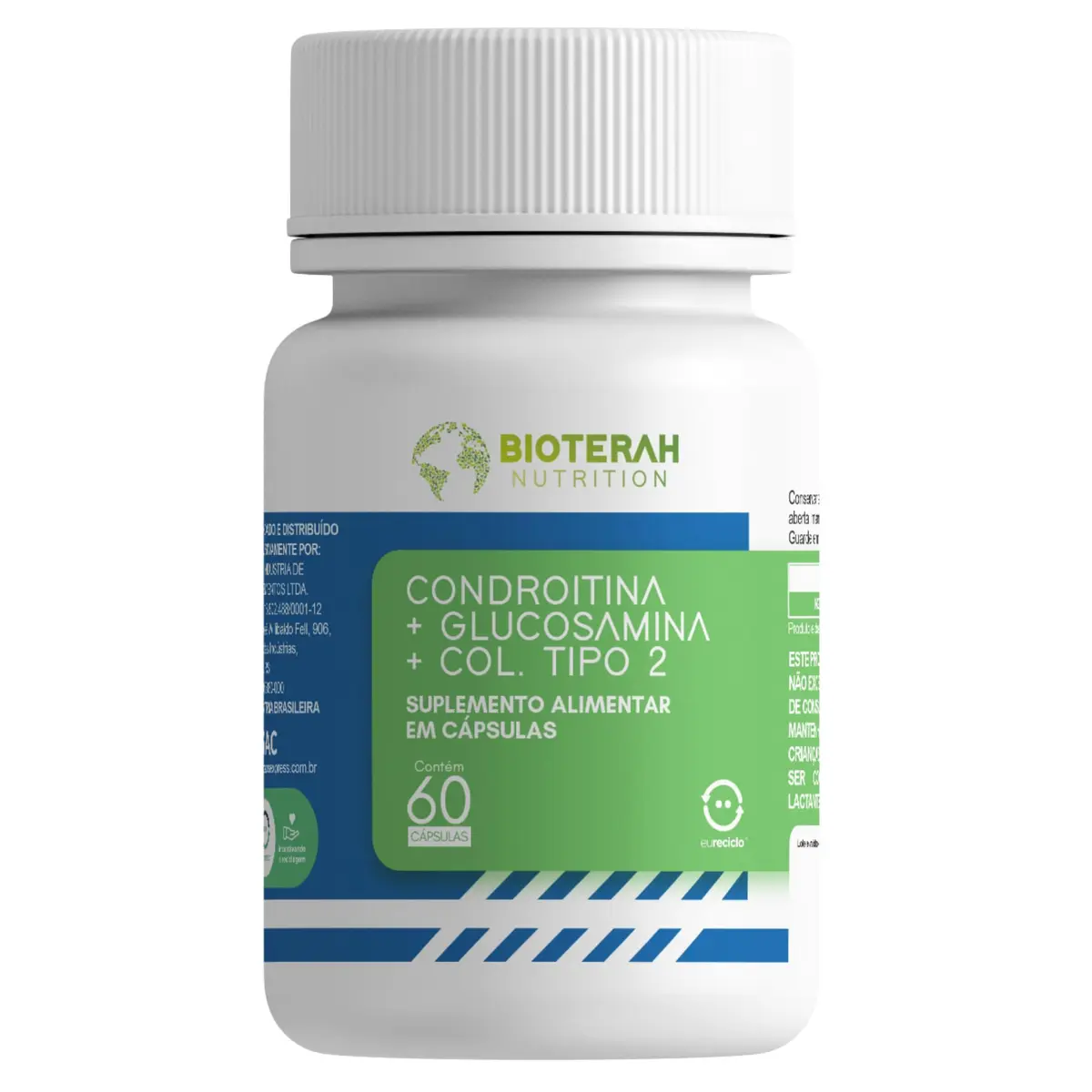 Condroitina + Glucosamina + Colágeno Tipo 2 60CAPS BIOTERAH Suplemento Alimentar