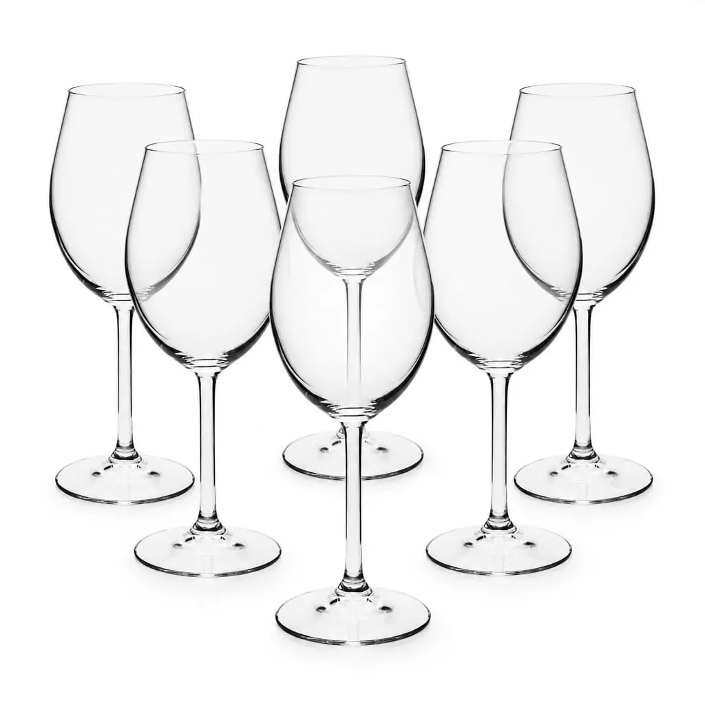 Haüskraft, Gastro, 56077, Bohemia Conjunto de 6 Taças Bordeaux, Transparente