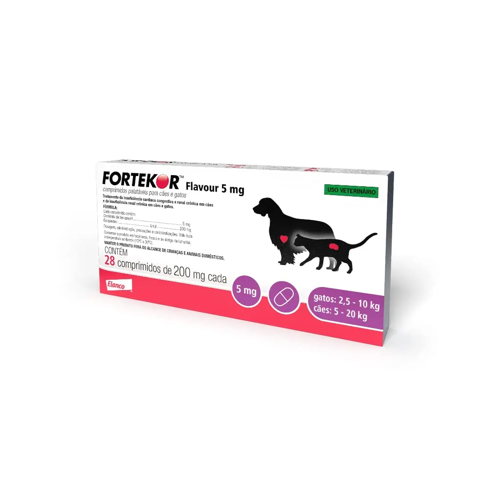 Medicamento Veterinário Fortekor Flavour | Para Doença Renal Crônica, Insuficiência Cardíaca Congestiva