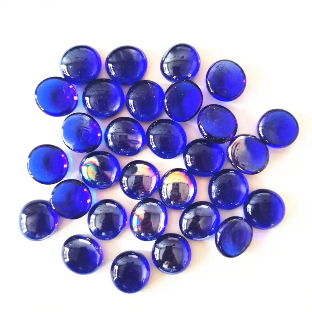 Gemas de Vidro Decorativas 300g para Artesanato Aquário Terrário DIY (Azul Marinho) - 1