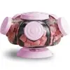 Mini Baleiro de Vidro Giratório Rosa Pequeno - 1