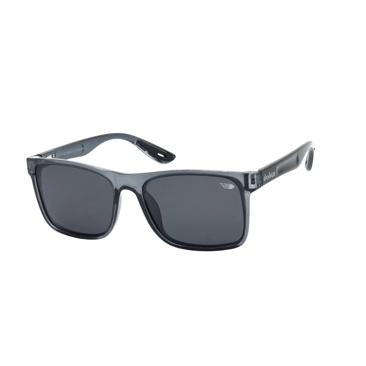 Óculos de Sol Esportivo Dashgo Original Premium, Cinza Brilho, Proteção Solar Uv 100%, Lentes Polarizadas, com Kit Case e Flanela